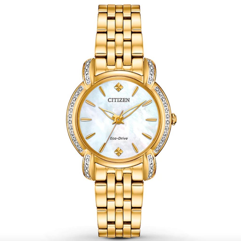 NEW Citizen women's jolie diamond accent stainless steel watch